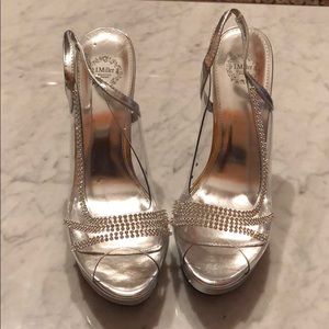 Silver/Rhinestone heels